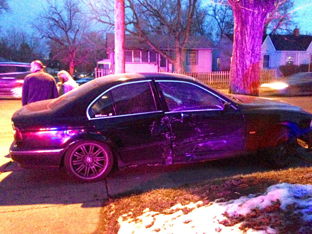 crashed BMW M5