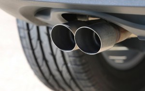 A view of a car exhaust of a VW Tiguan TDI car model in Kaufbeuren, Germany, 21 September 2015. Volkswagen's shares plunged on 21 September 2015 after US environmental protection authorities threatened to impose fines of up to 18 billion dollars on the carmaker, following its admission of systematically cheating US air pollution tests. A spokesperson of VW confirmed on Monday, 21 September, that VW has suspended the sale of diesel powered cars with four-cylinder engines of car models VW and Audi in the US for the time being, due to the recent scandal  involving manipulated data of emission tests.  Photo by: Karl-Josef Hildenbrand/picture-alliance/dpa/AP Images